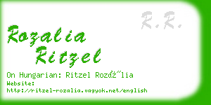 rozalia ritzel business card